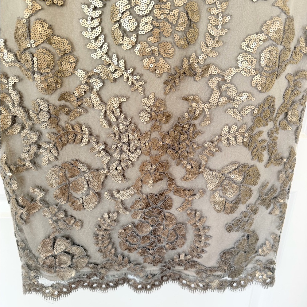 NWT Tadashi Shoji Sequin Lace Sheath Dress in Smoked Pearl
- Size 12 - Picture 5 of 16
